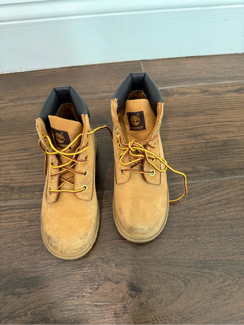 Timberland Kids Wheat Nubuck Work Boots - Wheat size 11 youth